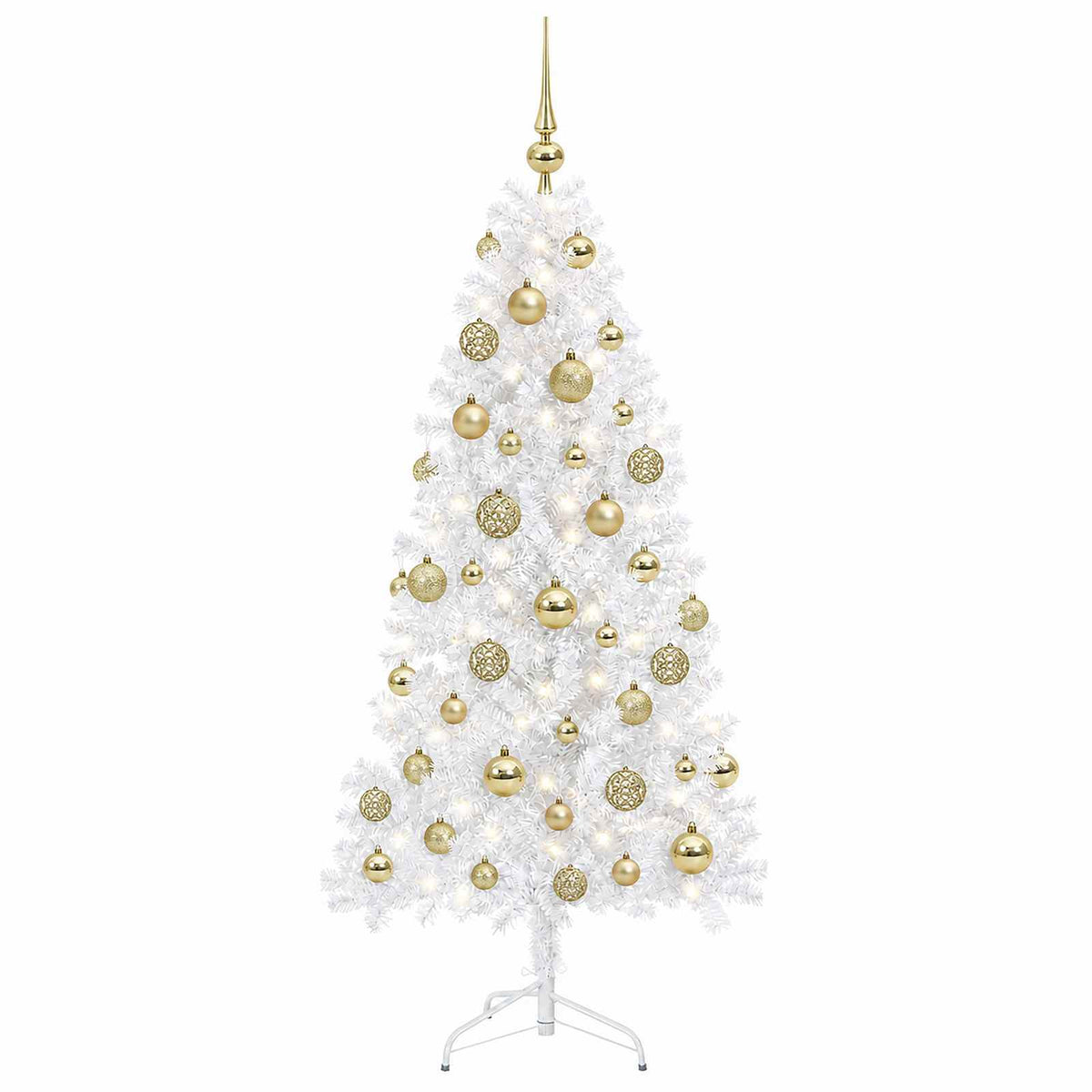 vidaXL Artificial Christmas Tree with Bauble 120 cm 150 LEDs