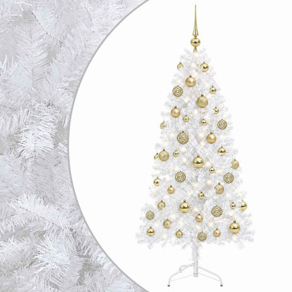 vidaXL Artificial Hinged Christmas Tree 150 cm 150 LEDs Warm White