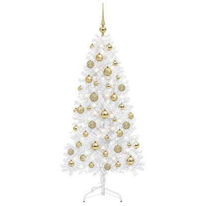 vidaXL Artificial Hinged Christmas Tree 150 cm 150 LEDs Warm White