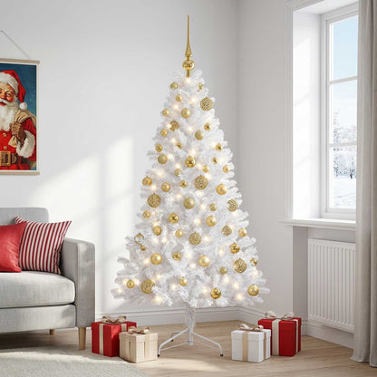 vidaXL Artificial Christmas Tree with Bauble 210 cm 300 LEDs