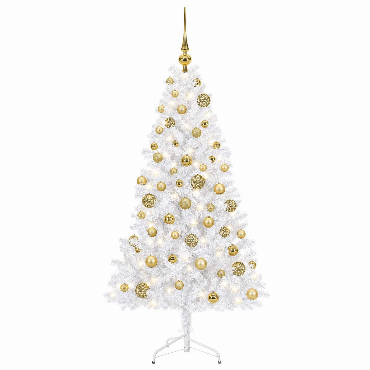vidaXL Artificial Christmas Tree with Bauble 210 cm 300 LEDs