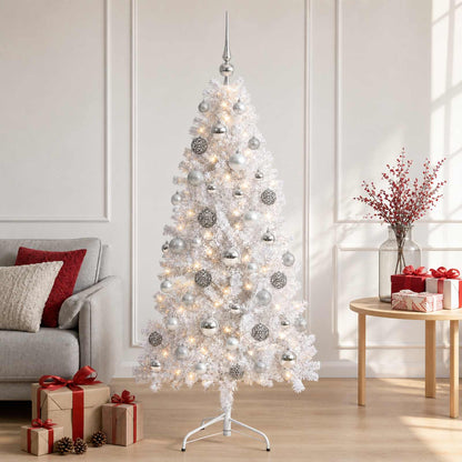 vidaXL Artificial Hinged Christmas Tree 150 cm 150 LEDs Warm White