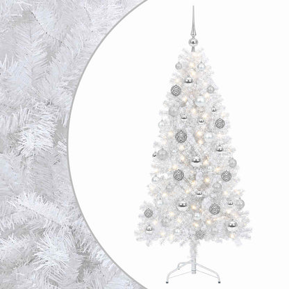 vidaXL Artificial Hinged Christmas Tree 150 cm 150 LEDs Warm White