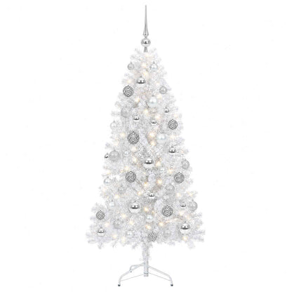 vidaXL Artificial Hinged Christmas Tree 150 cm 150 LEDs Warm White