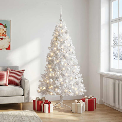 vidaXL Artificial Christmas Tree with Bauble 210 cm 300 LEDs