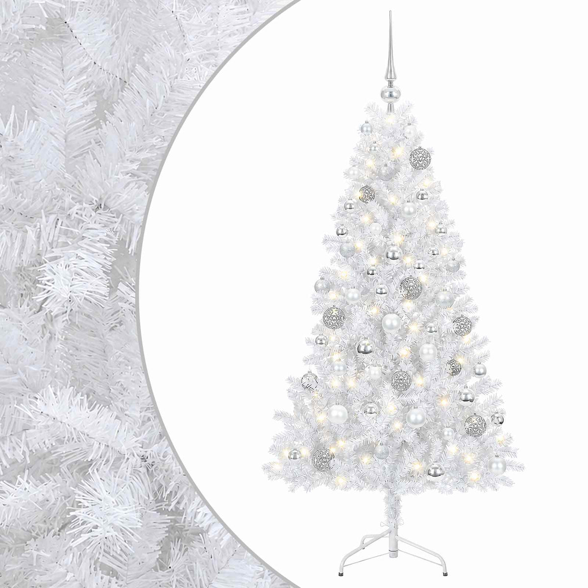vidaXL Artificial Christmas Tree with Bauble 210 cm 300 LEDs