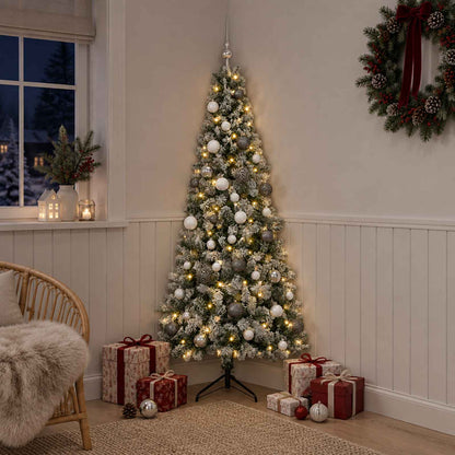 vidaXL Artificial Christmas Tree with Bauble 150 cm 150 LEDs