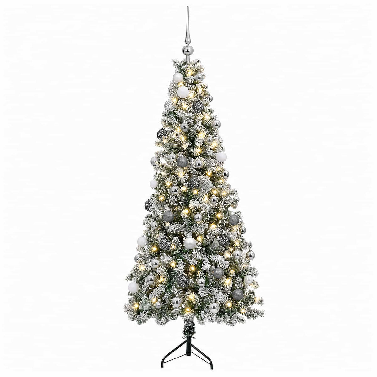 vidaXL Artificial Christmas Tree with Bauble 180 cm 300 LEDs