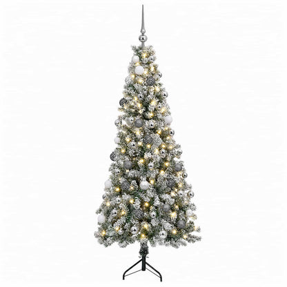 vidaXL Artificial Christmas Tree with Bauble 210 cm 300 LEDs