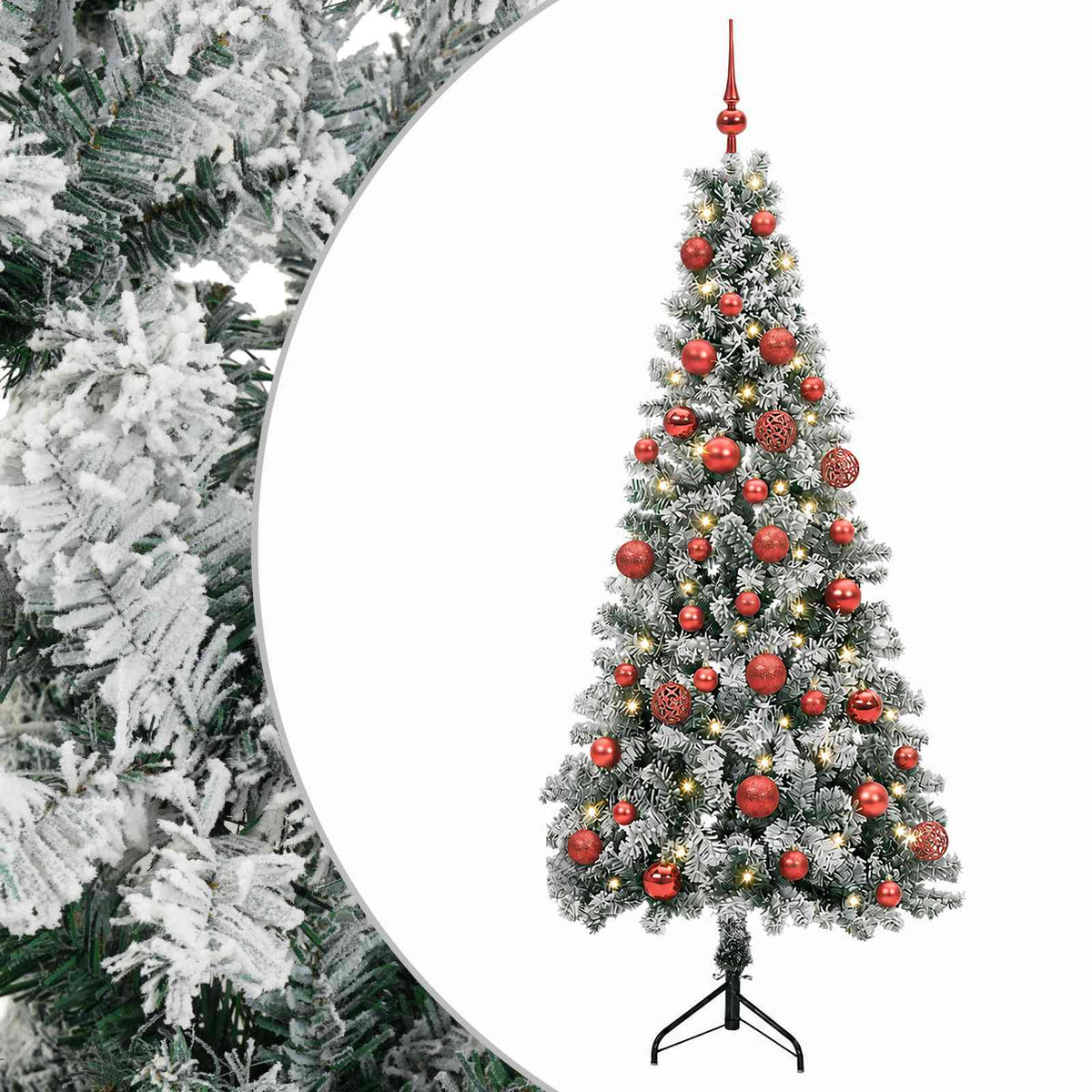 vidaXL Artificial Christmas Tree with Bauble 150 cm 150 LEDs