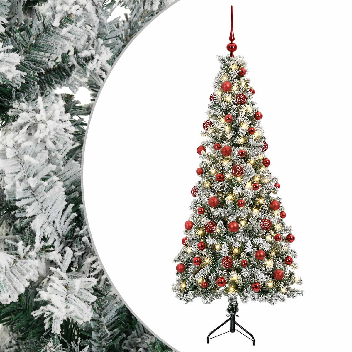 vidaXL Artificial Christmas Tree with Bauble 210 cm 300 LEDs