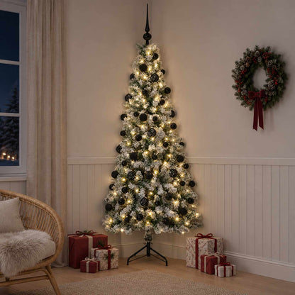 vidaXL Artificial Christmas Tree with Bauble 240 cm 300 LEDs