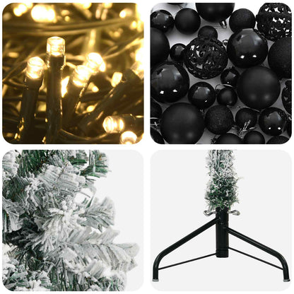 vidaXL Artificial Christmas Tree with Bauble 240 cm 300 LEDs