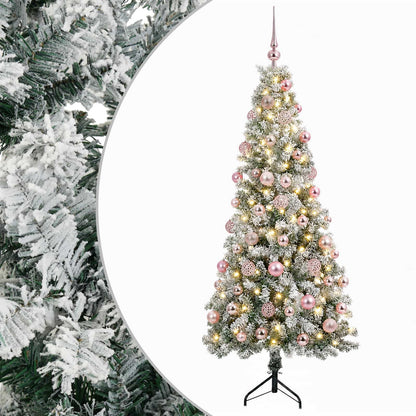 vidaXL Artificial Christmas Tree with Bauble 210 cm 300 LEDs