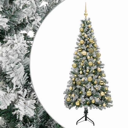 vidaXL Artificial Christmas Tree with Bauble 120 cm 150 LEDs
