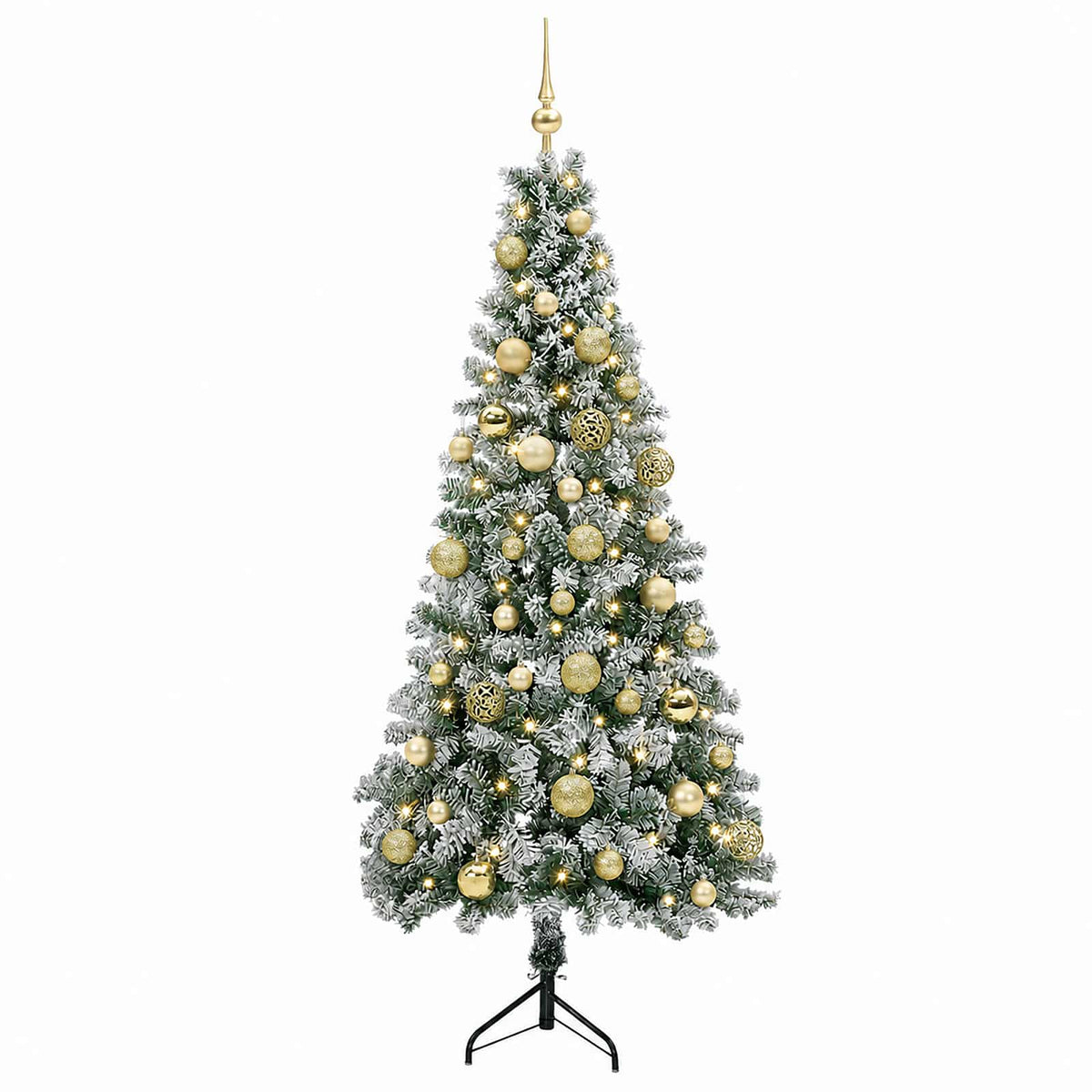 vidaXL Artificial Christmas Tree with Bauble 120 cm 150 LEDs