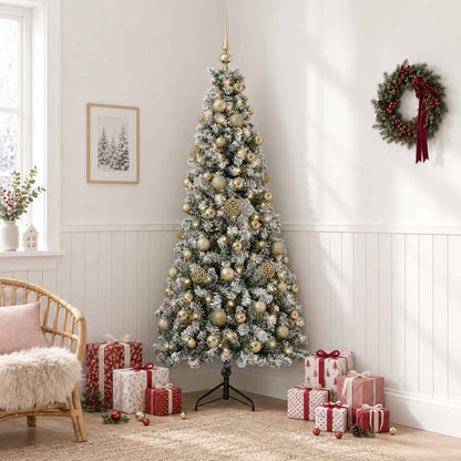 vidaXL Artificial Christmas Tree with Bauble 180 cm 300 LEDs