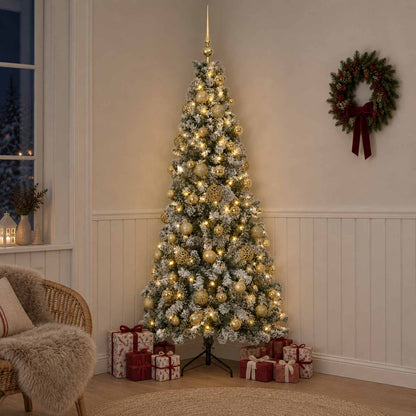 vidaXL Artificial Christmas Tree with Bauble 180 cm 300 LEDs