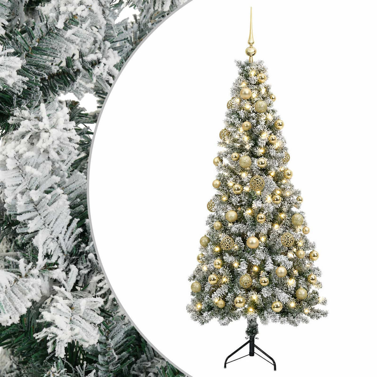 vidaXL Artificial Christmas Tree with Bauble 180 cm 300 LEDs