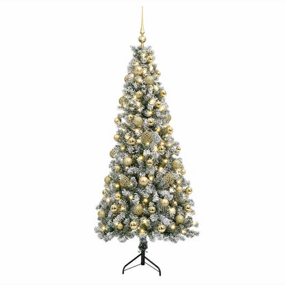 vidaXL Artificial Christmas Tree with Bauble 180 cm 300 LEDs