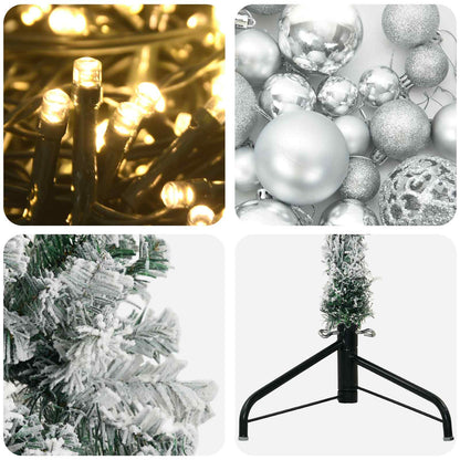 vidaXL Artificial Christmas Tree with Bauble 240 cm 300 LEDs