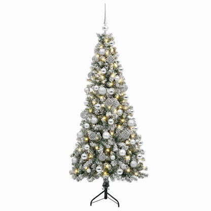 vidaXL Artificial Christmas Tree with Bauble 240 cm 300 LEDs
