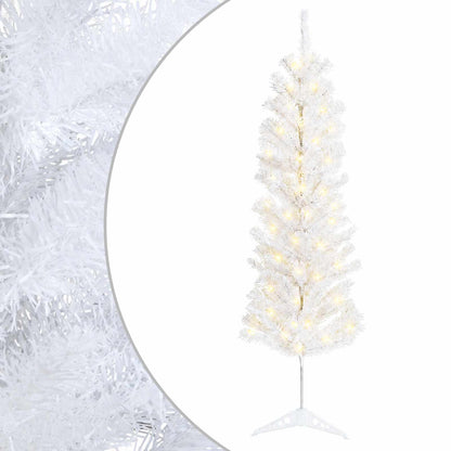 vidaXL Artificial Slim Christmas Tree 150 cm 150 LEDs Warm White