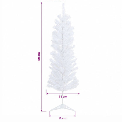 vidaXL Artificial Slim Christmas Tree with Bauble 120 cm 150 LEDs