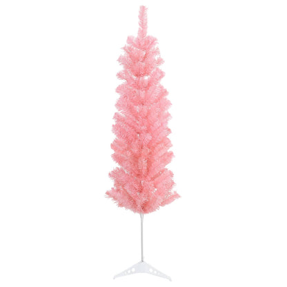 vidaXL Artificial Slim Christmas Tree 150 cm 150 LEDs Warm White