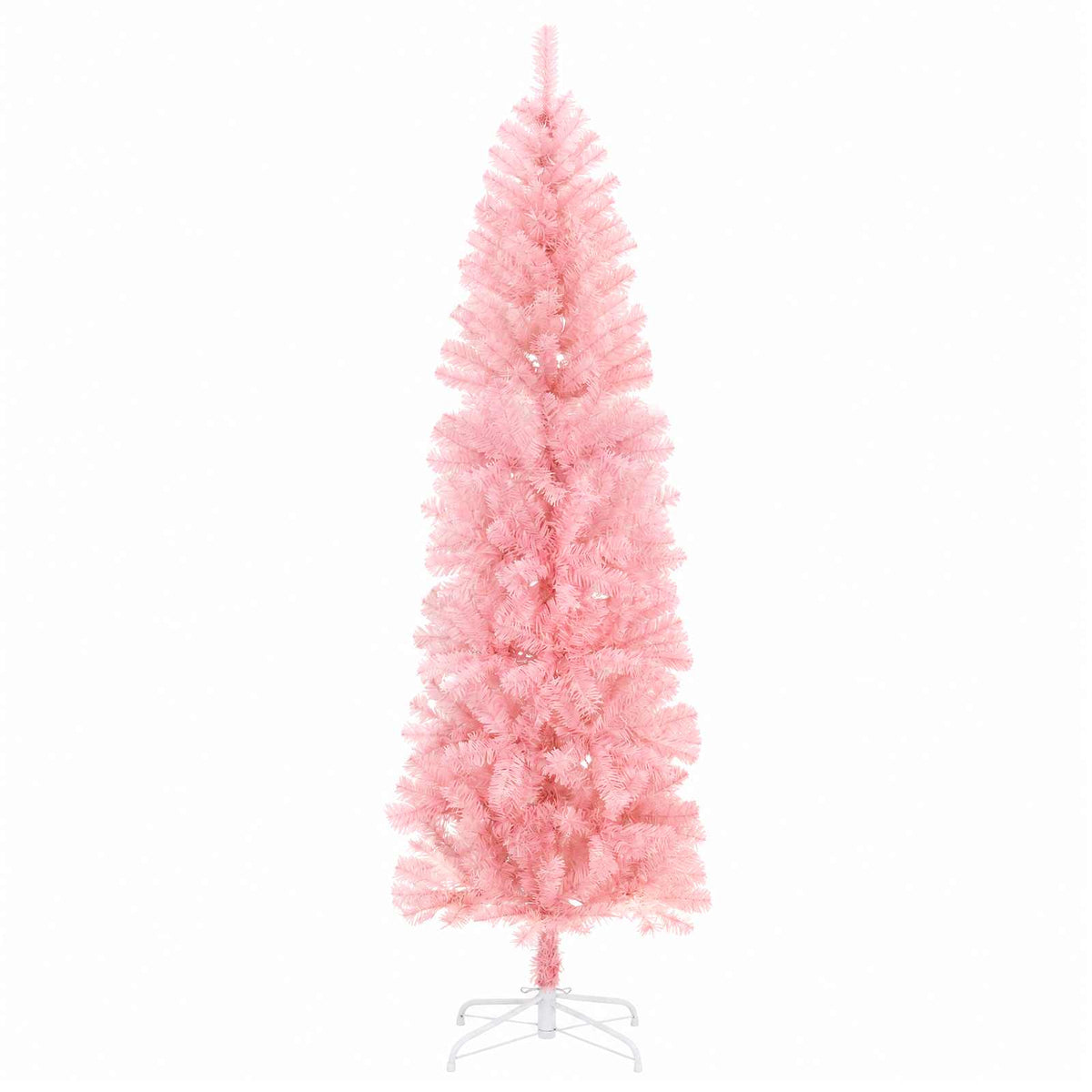 vidaXL Artificial Slim Christmas Tree with Bauble 180 cm 300 LEDs
