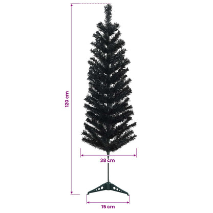 vidaXL Artificial Slim Christmas Tree 120 cm 150 LEDs Warm White