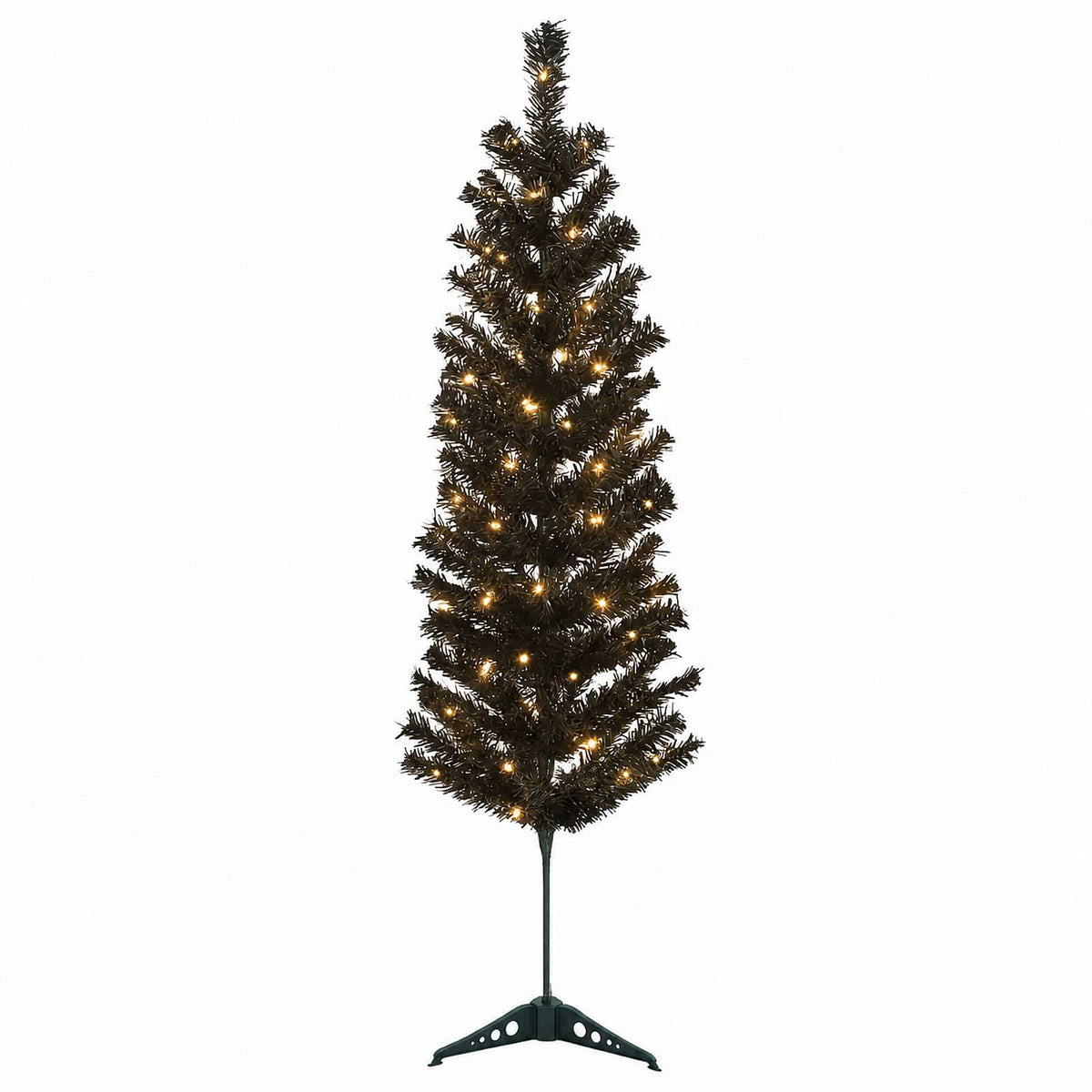 vidaXL Artificial Slim Christmas Tree 150 cm 150 LEDs Warm White