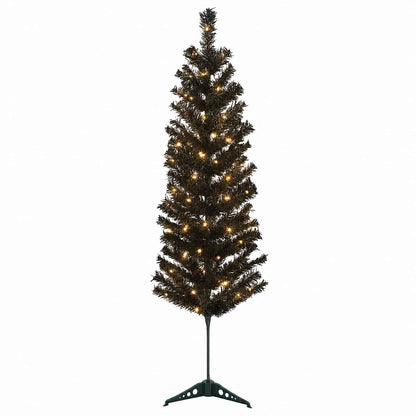 vidaXL Artificial Slim Christmas Tree 150 cm 150 LEDs Warm White