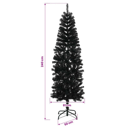 vidaXL Artificial Slim Christmas Tree 240 cm 300 LEDs Warm White