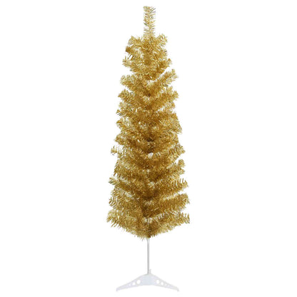 vidaXL Artificial Slim Christmas Tree with Bauble 150 cm 150 LEDs
