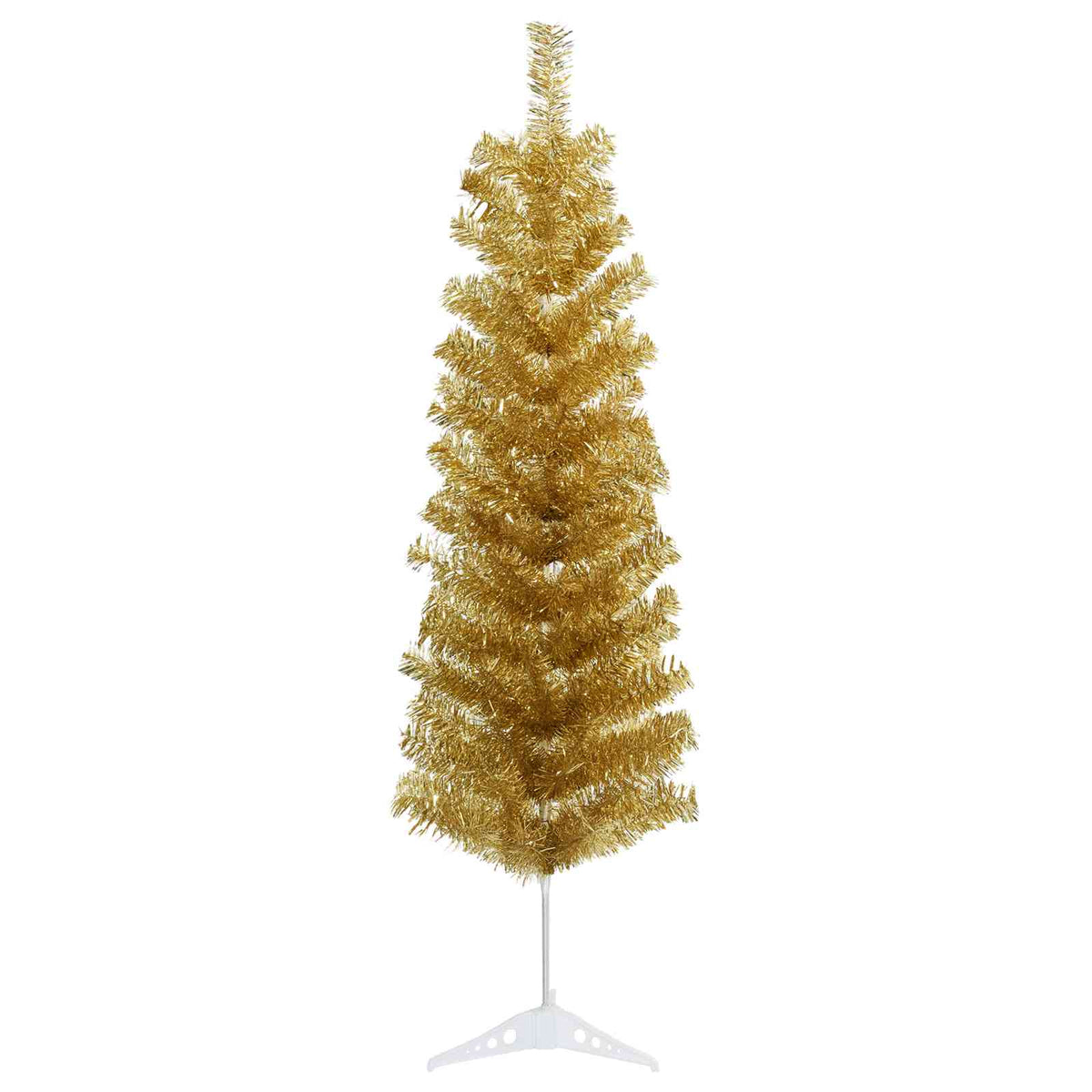 vidaXL Artificial Slim Christmas Tree with Bauble 150 cm 150 LEDs