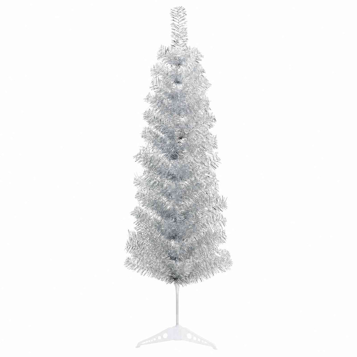 vidaXL Artificial Slim Christmas Tree 150 cm 150 LEDs Warm White