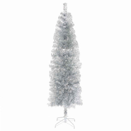 vidaXL Artificial Slim Christmas Tree 180 cm 300 LEDs Warm White