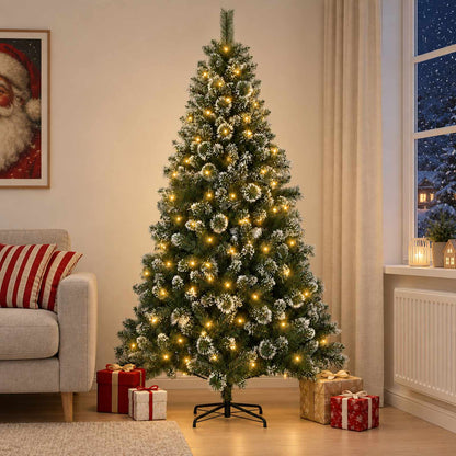 vidaXL Artificial Christmas Tree 120 cm 150 LEDs Warm White