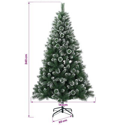vidaXL Artificial Christmas Tree 240 cm 300 LEDs Warm White