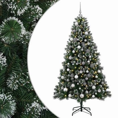 vidaXL Artificial Christmas Tree with Bauble 210 cm 300 LEDs