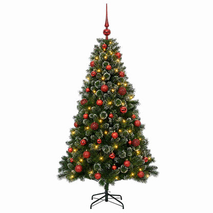 vidaXL Artificial Christmas Tree with Bauble 120 cm 150 LEDs