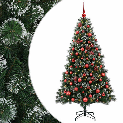 vidaXL Artificial Christmas Tree with Bauble 210 cm 300 LEDs