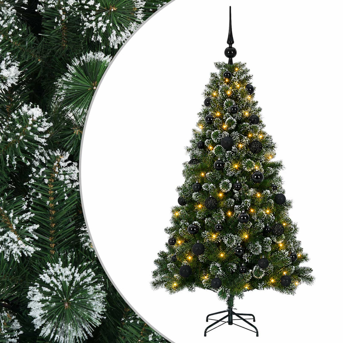 vidaXL Artificial Christmas Tree with Bauble 120 cm 150 LEDs
