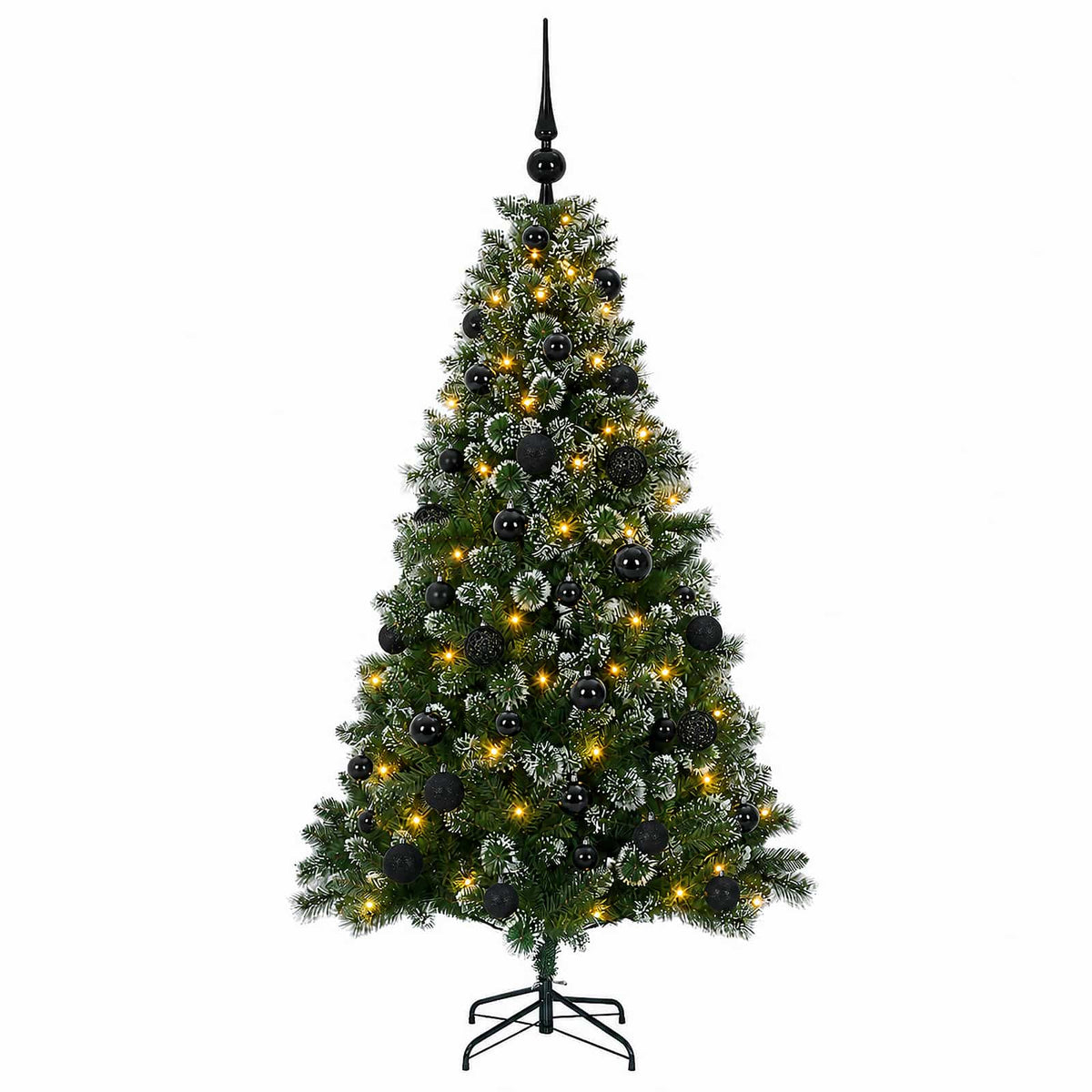 vidaXL Artificial Christmas Tree with Bauble 120 cm 150 LEDs