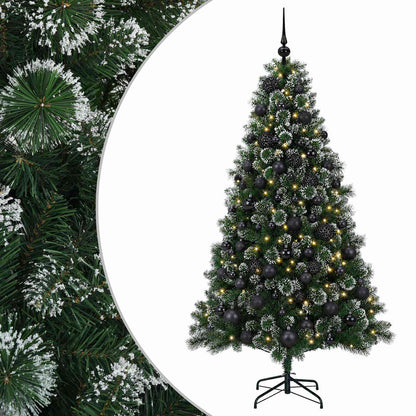 vidaXL Artificial Christmas Tree with Bauble 210 cm 300 LEDs