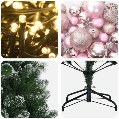 vidaXL Artificial Christmas Tree with Bauble 120 cm 150 LEDs
