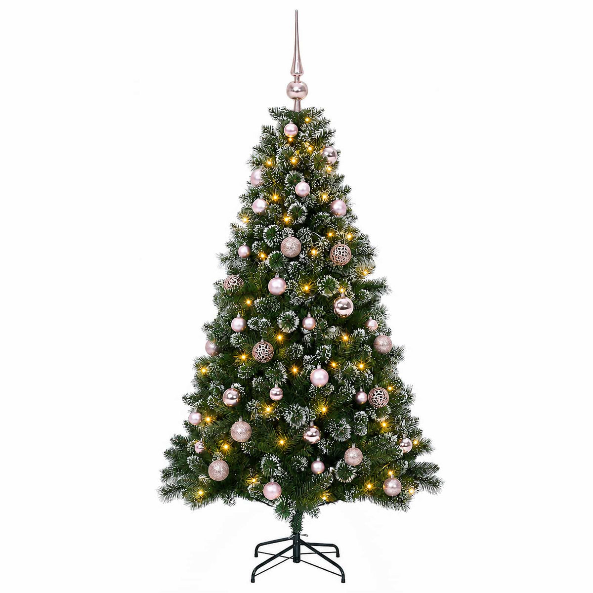 vidaXL Artificial Christmas Tree with Bauble 120 cm 150 LEDs