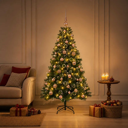 vidaXL Artificial Christmas Tree with Bauble 120 cm 150 LEDs