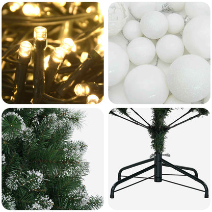 vidaXL Artificial Christmas Tree with Bauble 120 cm 150 LEDs